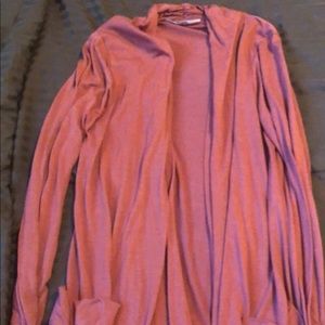 Terra cotta colored cardigan